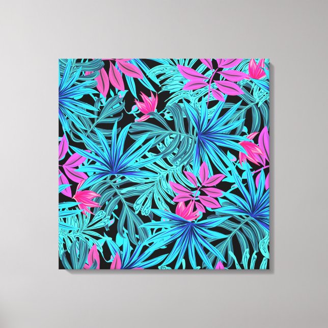 Lienzo Hojas tropicales (Anverso)