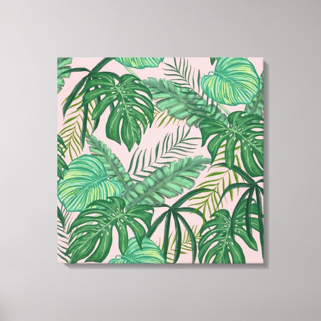 Lienzo Hojas tropicales (Anverso)
