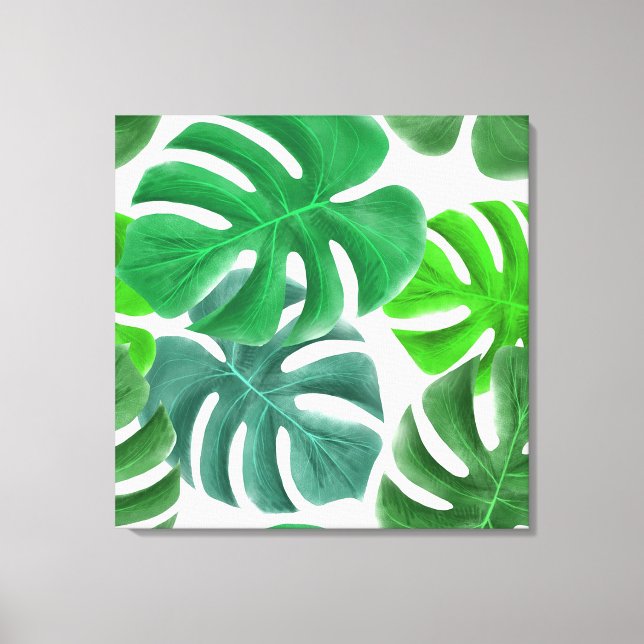 Lienzo Hojas tropicales (Anverso)