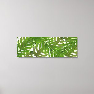 Lienzo Hojas tropicales de tela en pared