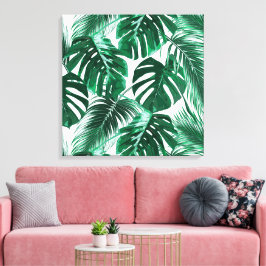 Lienzo Hojas tropicales grandes de palma