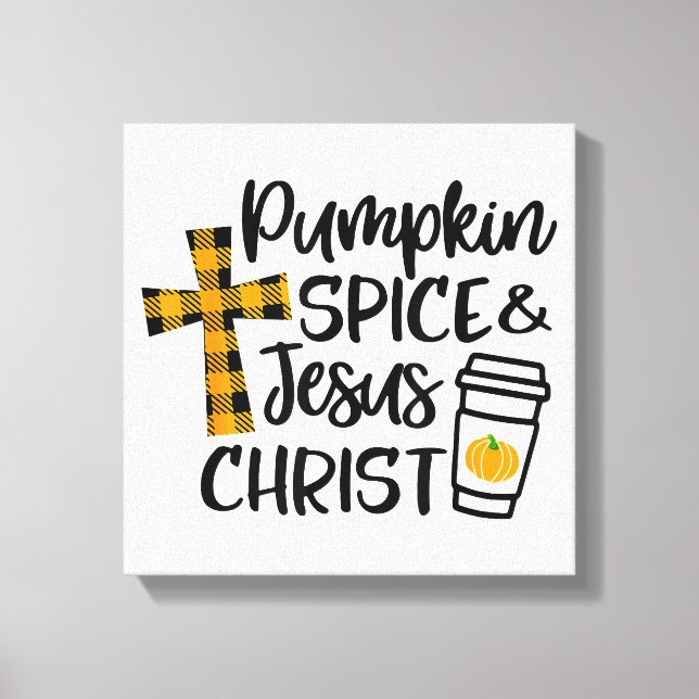 Lienzo Hola Carne de Calabaza de Otoño y Jesucristo Cae C (Anverso)