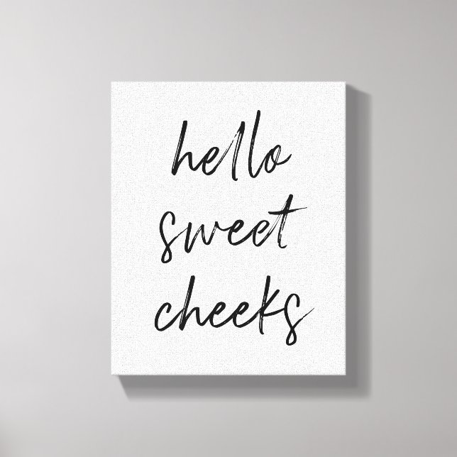 Lienzo Hola Cheek Sweek Funny Toilet Baño (Anverso)