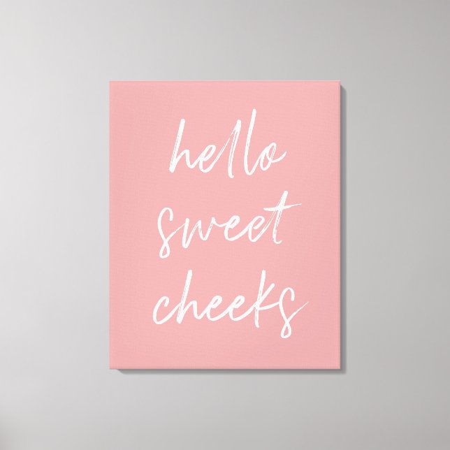 Lienzo Hola Cheek Sweek Funny Toilet Dusty Rosa Baño (Anverso)