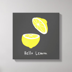 Lienzo Hola Lemon, fruta amarilla moderna
