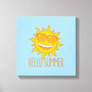 Lienzo Hola Sol de verano con gafas de sol