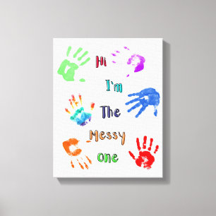 Lienzo Hola, soy el desordenado - Paint Handprints