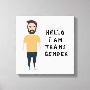 Lienzo Hola Soy Transgénero