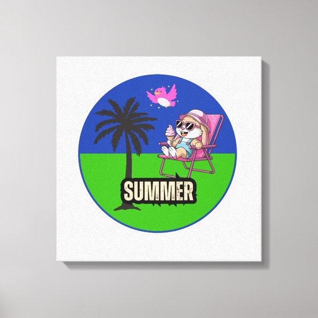 Lienzo Hola verano (Anverso)