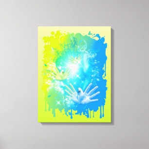 Lienzo holiES - Flying Hands Pigeons ART