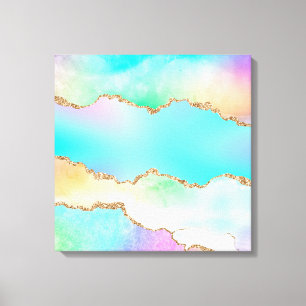 Lienzo Holo Agate   Mármol falso irlandés Pastel Ombre