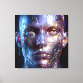 Lienzo Holografisch Transparenter Menschlicher Kopf