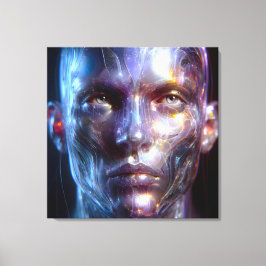 Lienzo Holografisch Transparenter Menschlicher Kopf