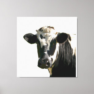 Lienzo Holstein Cow Farm Animal Dairy Black & White