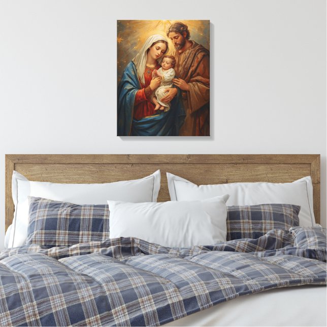Lienzo Holy Family Christmas Canvas Art For Peaceful Home (Insitu(Dormitorio))