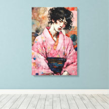 Hombre con Kimono Rosa