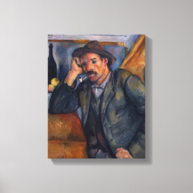 Lienzo Hombre con pipa - Paul Cezanne - c1890 (Anverso)