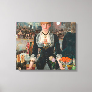 Lienzo Hombre de bar parisino malhumorado Manet Un bar en