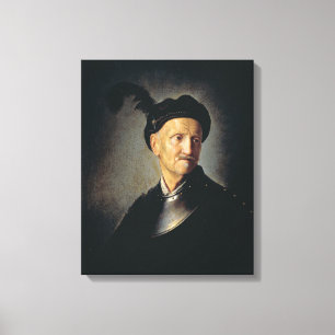 Lienzo Hombre en armadura - Rembrandt - c1632