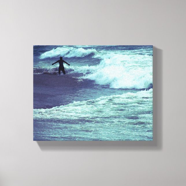 Lienzo Hombre en las olas del mar (Anverso)