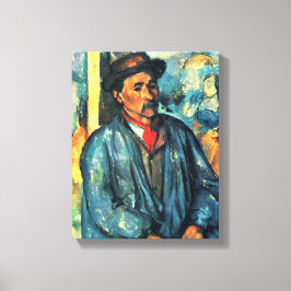 Lienzo Hombre en un Smock azul - Paul Cezanne - c1896
