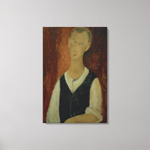 Lienzo Hombre joven con un Waistcoat negro, 1912 (el