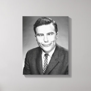 Lienzo Hombre que hace la cara