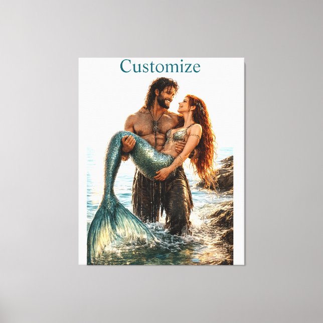 Lienzo Hombre y Sirena Thunder_Cove (Anverso)