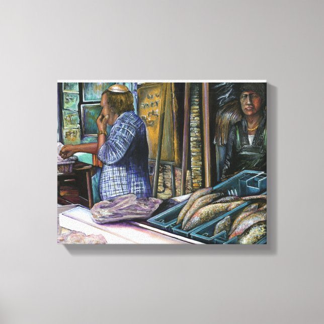 Lienzo Hombres del Desierto, Regalos del Mar. Jerusalén (Anverso)