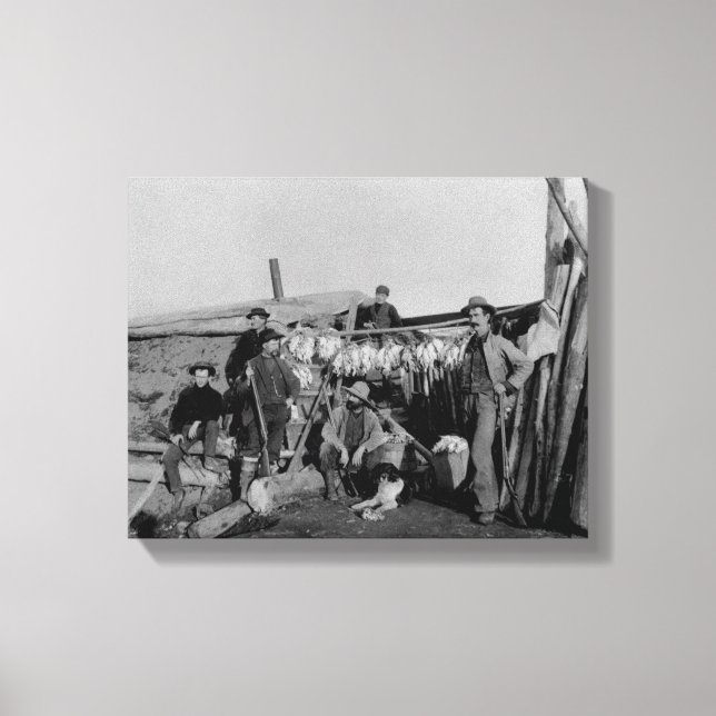 Lienzo Hombres Klondike después de cazar ptarmigan en Nom (Anverso)