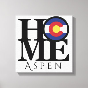 Lienzo HOME Aspen Colorado Art