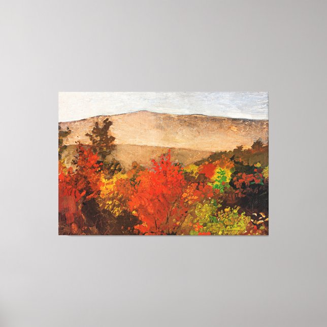 Lienzo Homer - Otoño Treetops, pintura famosa (Anverso)