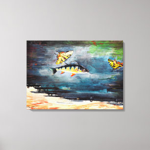 Lienzo Homer - Peces y Mariposas, pintura famosa