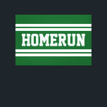 Lienzo HOMERUN Verde Brillante Blanco Rayas de Verano de<br><div class="desc">Este diseño deportivo de béisbol presenta un texto HOMERUN audaz y atlético dentro de amplias franjas blancas de carreras contra un fondo verde brillante. Los colores y el texto de este diseño se pueden personalizar.</div>