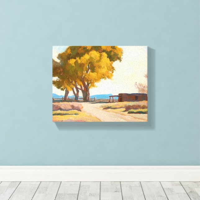 Lienzo Homestead por Maynard Dixon (Insitu (piso de madera))