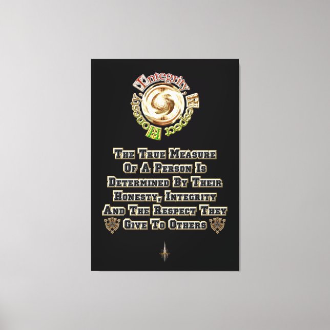 Lienzo Honestidad Integridad Respeto MXT (Anverso)