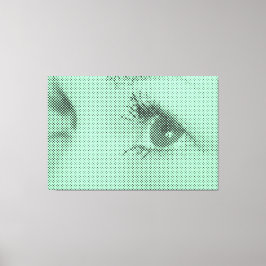 Lienzo Honesto efecto de semitono negro y verde Gloria fe