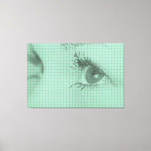 Lienzo Honesto efecto de semitono negro y verde Gloria fe