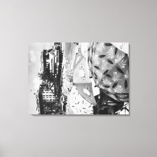 Lienzo Honolulu, Hawaii - Vista de la playa de Waikiki