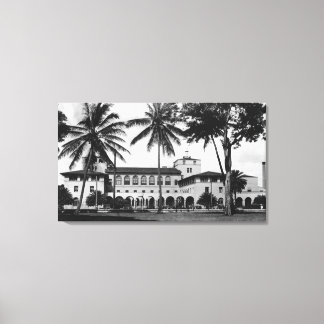 Lienzo Honolulu, la visión hawaiana del Bldg federal y po