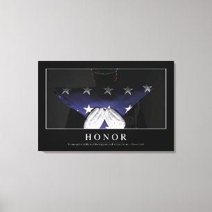 Lienzo Honor: Cita Inspiradora