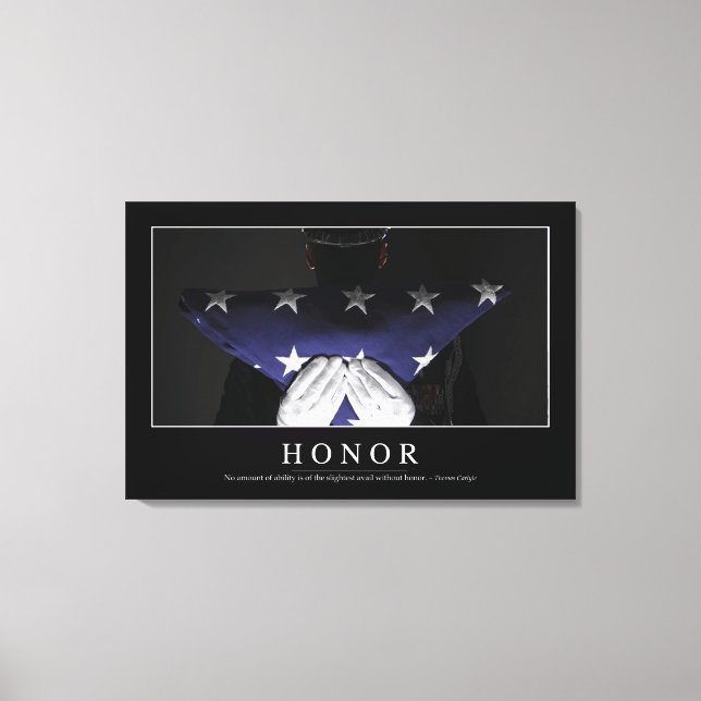 Lienzo Honor: Cita Inspiradora (Anverso)