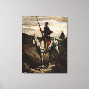 Lienzo Honore Daumier - Don Quijote en las montañas