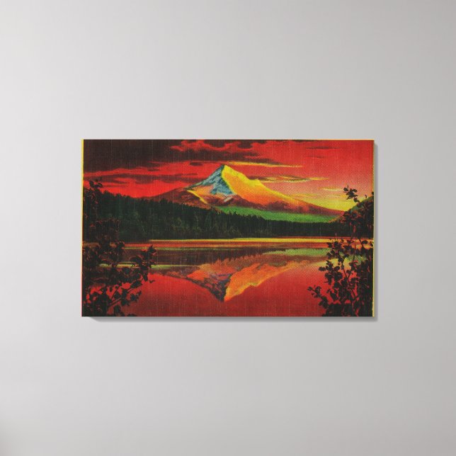 Lienzo Hood at Sunrise from Lost Lake, Oregon (Anverso)