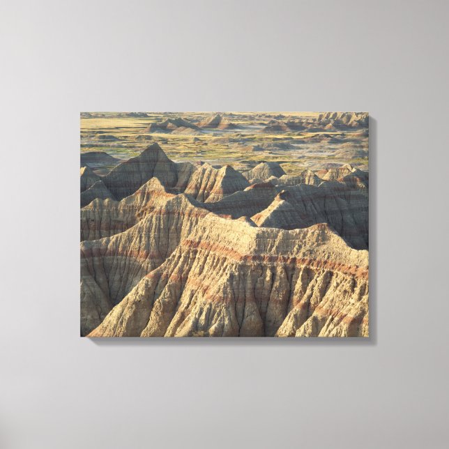 Lienzo Hoodoos en capas de Badlands (Anverso)