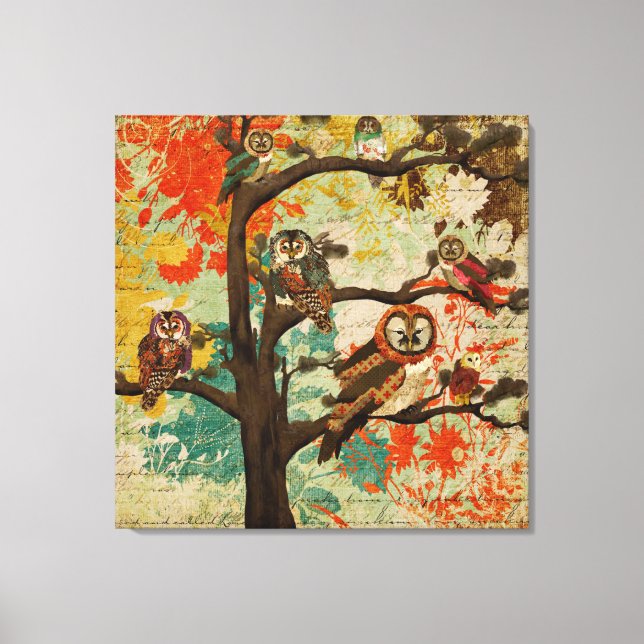 Lienzo Hoot Treetop Canvas (Anverso)
