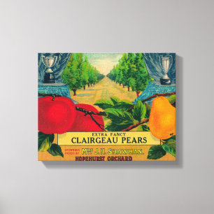Lienzo Hopehurst Pear Crate LabelPayette, ID