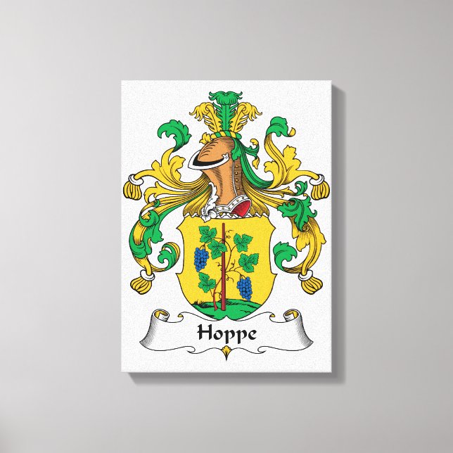 Lienzo Hoppe Family Crest (Anverso)