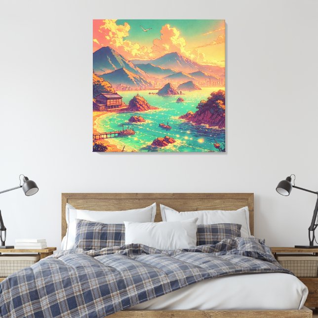 Lienzo Hora Dorada junto a la Bahía (Insitu(Dormitorio))