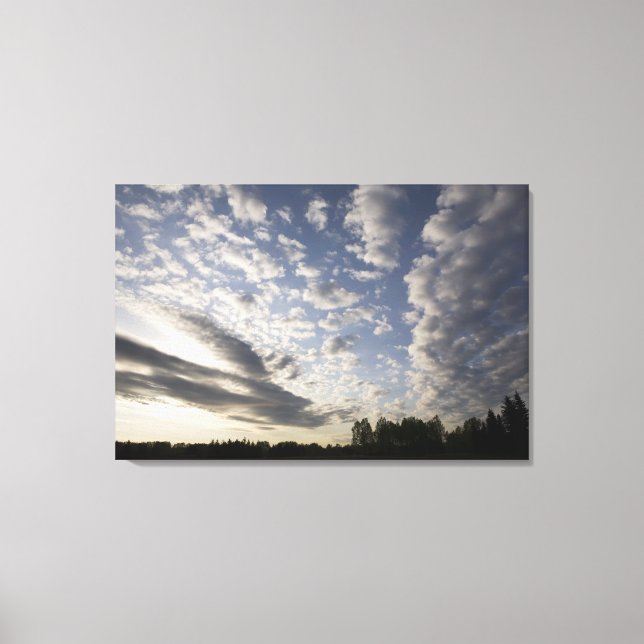 Lienzo Horizonte con vistas al cielo con nubes (Anverso)